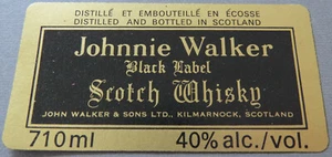 Vintage JOHNNIE WALKER Scotch WHISKEY LABEL 710ml Scotland Spirit 3-1/2" - Foto 1 di 2