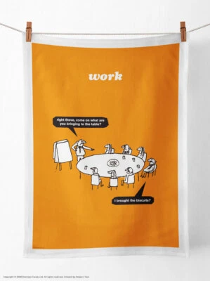 Современное чайное полотенце Toss смешная комедия юмор новинка подарок офис секретный Санта шутка - Изображение 1 из 4