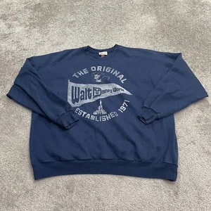 Disney Comfort Blend Eco Smart Graphic Sweatshirt Mens 3XL Blue Crewneck Casual - Picture 1 of 10
