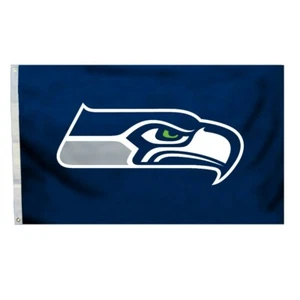 SEATTLE SEAHAWKS NFL OFFICIALLY LICENSED 3'X5' FLAGPOLE FLAG BANNER FREE SHIP - Picture 1 of 1