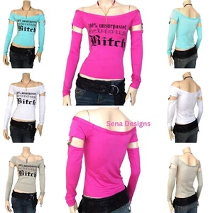 Carmen Ausschnitt Clip Langarm Signatur Logo Top TP2602/10 - Bild 1 von 5