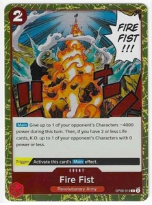 FIRE FIST ONE PIECE OP05-019 R FOIL AWAKENING OF THE NEW ERA MINT - Picture 1 of 2