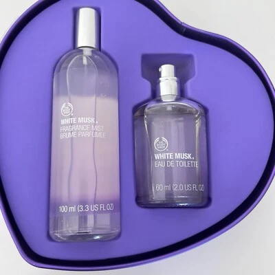 The Body Shop White Musk Set Eau de Toilette Spray 2 Oz Fragrance Mist 3.3 Oz Perfume - NOVO - Imagem 1 de 4
