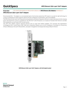 HPE Ethernet 1Gb 4-Port 366T Adapter - Afbeelding 1 van 3