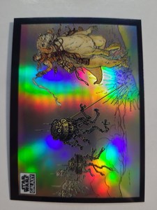 2022 Topps Chrome Star Wars Galaxy Refractor #14 Attack on Hoth!