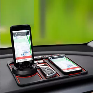 Car Anti Slip Mat Sticky Pad Phone Holder Dashboard Mount Parking Number Stand - Picture 1 of 9