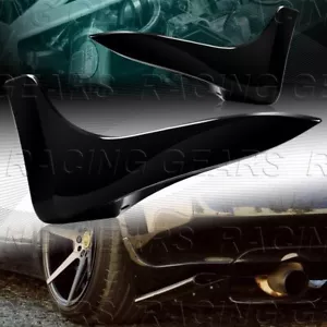 PAINTED BLACK REAR BUMPER MUD GUARDS POLYURETHANE LIP FIT 03-07 INFINITI G35 2DR - Picture 1 of 6