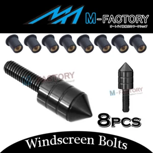Kit de tornillos de pernos para parabrisas CNC 5mm negro para motocicleta - Imagen 1 de 2