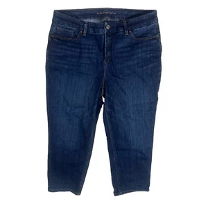 Pantalones de mezclilla recortados Chicos The So Lifting azul talla 2 Petite lavado oscuro M2Y - Imagen 1 de 4