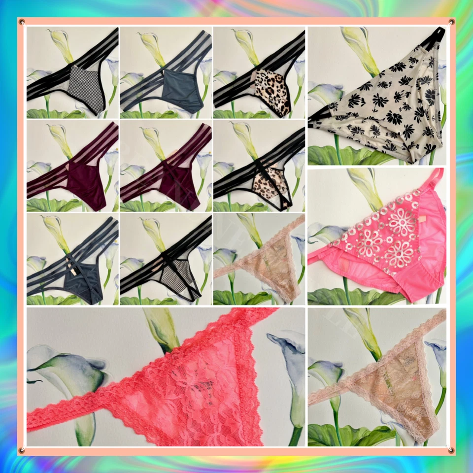 Victoria's Secret розовый V строки, строка бикини трусики трусики S M L вы выбираете 1 новый - Изображение 1 из 1