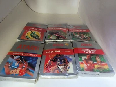6 NEW NTSC Games W/Crushed boxes for Atari 2600 Galaxian Jungle hunt Pole  #F1 - Image 1 of 4