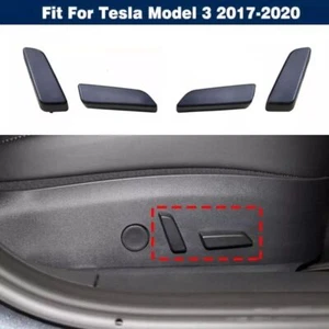4Pcs Left+Right Side Seat Adjust Switch Button Cover For Tesla Model 3 2017-2020 - Picture 1 of 18