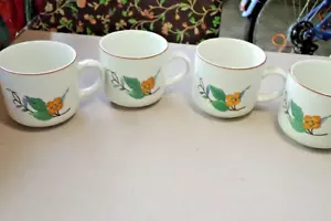 Lot of 4 Woodhill by Citation Stoneware Coffee Cups Mugs Excellent Low Use FOUR - Picture 1 of 15