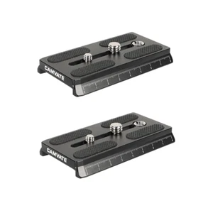 2x CAMVATE Manfrotto Camera QR Plate w/ 1/4" & 3/8" Screw for 577/501/504 Tripod - Picture 1 of 8
