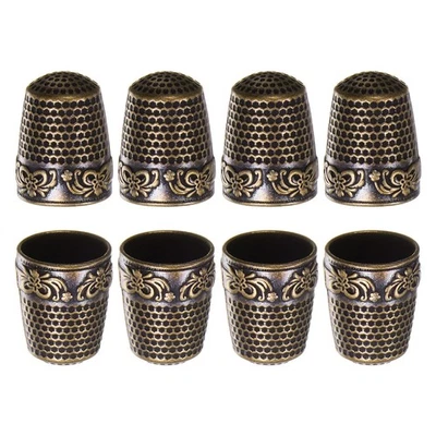 8pcs Sewing Thimble Copper Sewing Thimble Finger Protector, Bronze Foto 1 de 4