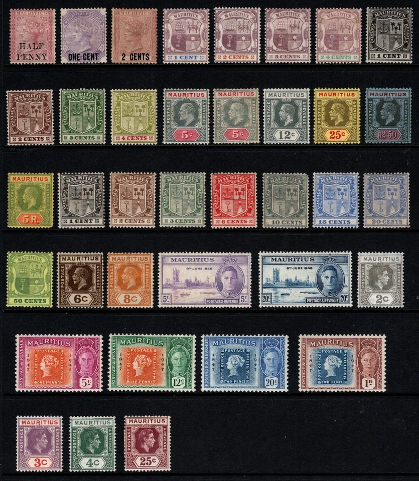 An Accumulation of MH Mauritius Postage Stamps  1876-1948 - Image 1 of 1
