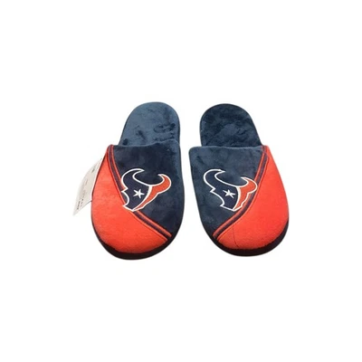 Zapatillas deslizables de espuma viscoelástica FOCO de Houston Texans NFL para hombre azules/rojas L (11-12) Foto 1 de 4