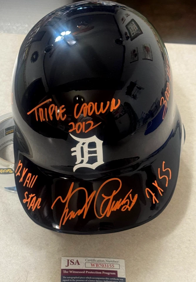 Detroit Tigers MIGUEL CABRERA Signed Full Size Authentic  Batting Helmet JSA - Image 1 of 4