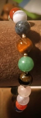 Sterling Silver Tennis Bracelet Multi Color Gemstones 7’ Inches - Image 1 of 4