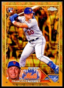2023 Topps Chrome Gilded Collection Gold RayWave Refractor Francisco Álvarez /25 - Bild 1 von 5