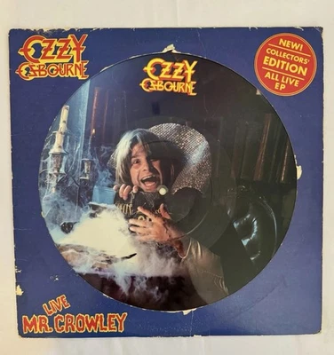 OZZY OSBOURNE 1982 PICTURE DISC Vinyl Record MR CROWLEY LIVE Collectors Edition - Image 1 of 4