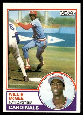 1983 O-Pee-Chee Willie McGee Rookie St. Louis Cardinals #49 - Image 1 of 2