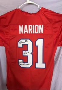 FRED MARION SIGNIERTES AUTO INDIVIDUELLES NEW ENGLAND PATRIOTS SIGNIERTES TRIKOT MIT JSA - Bild 1 von 10