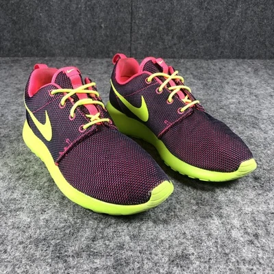Nike Roshe Zapatos para Correr para Mujer Talla 6.5 Negro Rosa Volt 511882-678 Tenis de Malla Foto 1 de 4