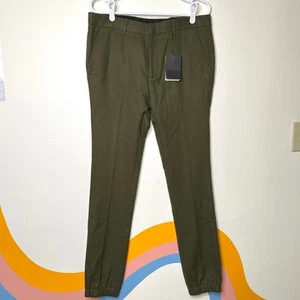 Asos Super Skinny Fit Jogger Pants Men's Green 33x32 Stretch Casual NWT - Picture 1 of 7