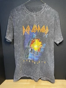 Maglietta Def Leppard Pyromania lavaggio acido M - Foto 1 di 7