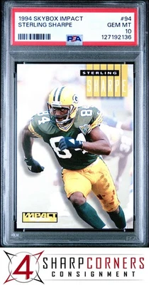 Skybox Impact #94 Sterling Sharpe Packers Hof Pop 3 1994 PSA 10 Foto 1 de 2