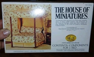 The House of Miniatures Kit #40014 Chippendale Canopy Bed - Dollhouse Furniture - Picture 1 of 1