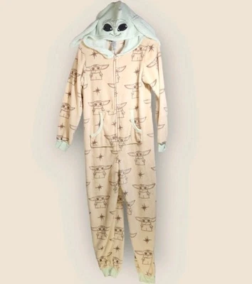 Bebé Yoda Grogu Union Traje Mujer L 12/14 Star Wars Pijama Disfraz Mandaloriano Foto 1 de 4