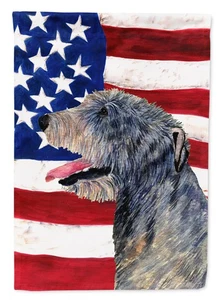 Irish Wolfhound USA American Patrotic Flag Garden Size SS4033GF - Bild 1 von 3