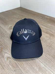 Callaway Golf Hat Black Performance Lightweight Strapback Cap Golf New - Picture 1 of 2