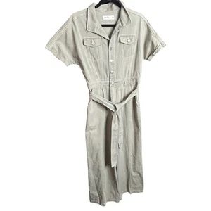 PETAL & PUP | Demi Contrast Stitch Jumpsuit- Olive Size Medium - Picture 1 of 15