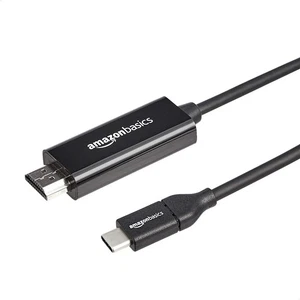 Adaptador de cable Amazon Basics USB-C (fuente) a HDMI (pantalla) 4K@30Hz 0,9 m negro - Imagen 1 de 3