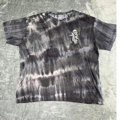 Camiseta Fresh Laundry 3XL cinza tingida esqueleto rosa santo pecador streetwear - Imagem 1 de 4