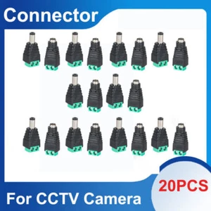 20pcs 12V DC BNC Male Female Connector 2.1/2.5mm Coax Video Balun Adapter - Imagen 1 de 11