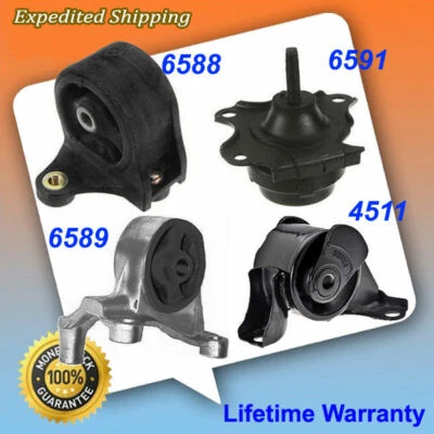 For 2001 2002 2003 2004 2005 Acura EL 1.7L Motor & Trans.Mount Kit w/ MT M158 - Image 1 of 4