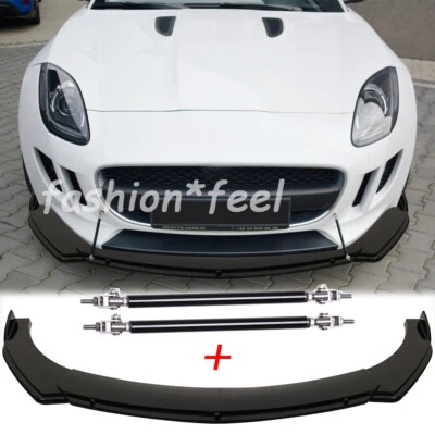Parachoques delantero para Jaguar F tipo XE XF XJ cuerpo labio barbilla divisor alerón puntal varilla Foto 1 de 4