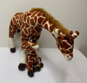 Toys R Us Animal Alley Giraffes Momma & Baby Plush Toy 2017 Geoffrey 16 Inch