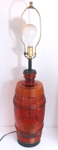 ENORME Lámpara Botella Bourbon Reserva Antigua Kentucky 1849 - Vidrio Marrón S. Perkins 35" - Imagen 1 de 6
