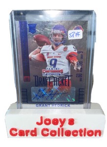 2015 Panini Contenders Draft Picks College Ticket Blue Foil Grant Hedrick Auto