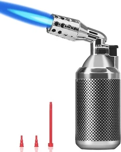 DOMINOX Refillable Butane Torch Lighter, Premium Metal Kitchen Blow Torch - Picture 1 of 7
