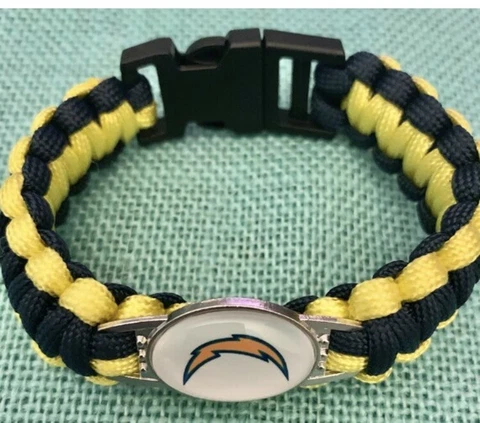 LOS ANGELES CHARGERS PARACORD 9” BRACELET Cover