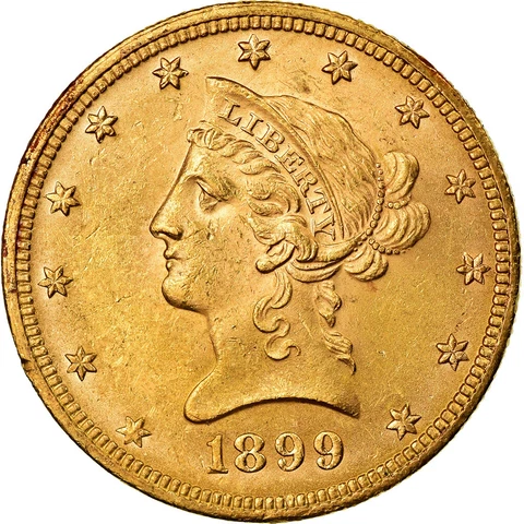 [#863636] Coin, United States, Coronet Head, $10, Eagle, 1899, U.S. Mint, Philad Cover