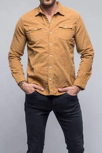 Brooks Corduroy Snap Shirt In Gold - Picture 1 of 6