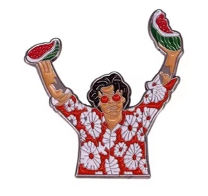 HARRY STYLES WITH WATERMELON ENAMEL PIN - FREE AU POST - AU STOCK - Picture 1 of 1