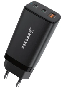 Feegar Gall GaN 65W USB C Ładowarka USB C Zasilacz 3 porty Charger PD GaN Tech - Zdjęcie 1 z 10